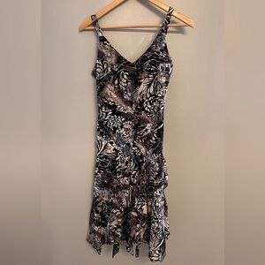 Tricotto Patterned & Ruffle Dress